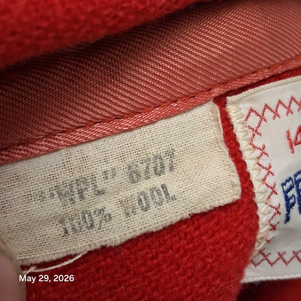 True Vintage 50s FrostProof Wool Flannel Shirt Mens‎ Size Medium 14 1/2 - Picture 5 of 10